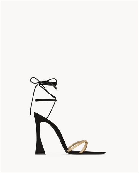 ysl sandals nude|LIZA sandals in satin crepe .